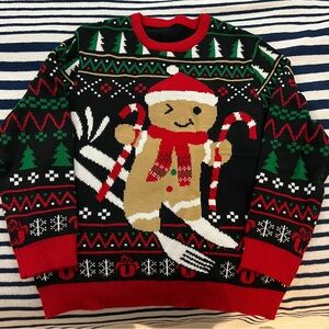 Skiing Gingerbread Sweater